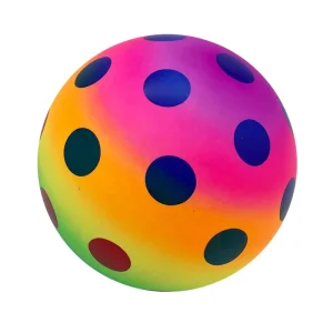 Custom PVC Full Print Ball 9 Inch Rainbow Ball Baby Cognitive Toddler Inflatable Toys Leather Ball Sports