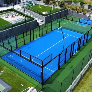 Custom Panoramic Tennis Sports Court Equipment with Lighting Feature Included