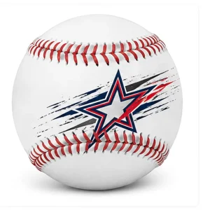 Custom Patriotic American Flag Leather Baseball Soft Stars Stripes USA Printed Logo Souvenir Balls Promotional Gifts Sports Fans