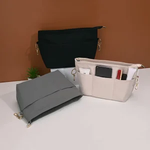 Custom Portable Nylon Small Crossbody Makeup Bag With Zipper Fashionable Personalised Beauty Accessory