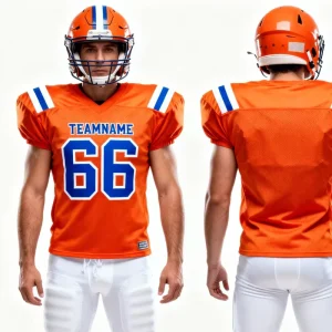 Custom Print Logo Sublimated Rugby Wear Football Jerseys Sample Design Orange America Football Jersey