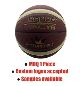 Custom Print PU Basketball Moisture Absorbent Lightweight Team Orders MOQ Available Sizes 5 6 7 Durable Schools Clubs