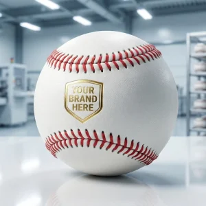 Custom Printed Logo Full Grain PU PVC Leather Flat Seam Raised Wool Cork Softball Training Weight Professional Baseball Balls