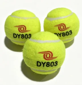 Custom Printed Logo Tennis Balls Durable Bulk Rubber 65mm Diameter 100 105cm Bounce Height for Entertainment and Training Use