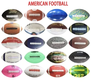 Custom Printing PU Composite Leather Official Size 9 Size 5 Peewee Size 6 Junior American Football Ball