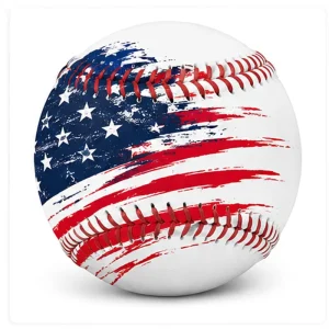 Custom Professional USA Flag Patriotic Baseballs Softballs Bulk Printed Logo Training Practice Team Sports Game Soft