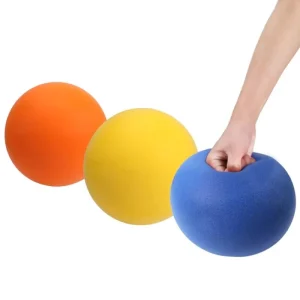 Custom Red Blue Orange Yellow Purple Pink Sports Toy Logo PU Skin Foam Dodgeball Silent Basketball