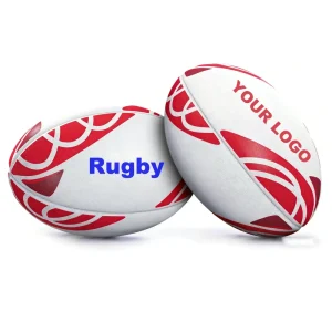 Custom Rugby Balls with Print Logo Image High Quality PVC Leather OEM Manufacturer Official Size for School Team Clubs Training