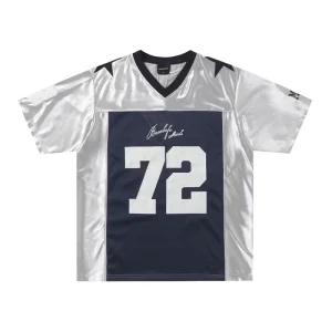 Custom Rugby Mesh Polyester Cotton Oversized Loose Quick Dry Applique Embroidery Patch High Street Retro T-shirt