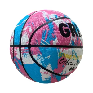 Custom Size PU Rubber Material Basketball for Entertainment Use