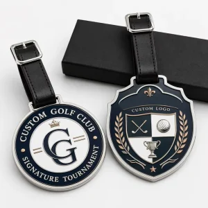 Custom Soft Hard Enamel Metal Bag Tag Golf Club Sport Bag Tags