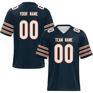 Custom Sublimated Breathable Plus Size 100% Polyester Quick Dry Blue American Football Jersey for Team