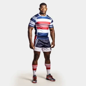 Custom Sublimation High Quality Striped Sport Wear Rugby Uniforms Men’s OEM Rugby Kits Rugby Shirts Jersey