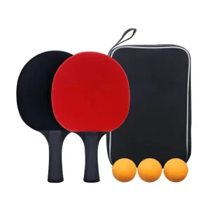 Custom Table Tennis Paddle Set With 2 Rackets 3 Balls Carry Case Indoor Outdoor Ping Pong For Kids