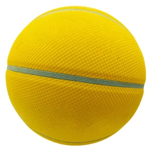 Custom Thermal Bonded Yellow Basketball Size 7 PU 620-650g Breathable and Flexible for Indoor Outdoor Games or Training