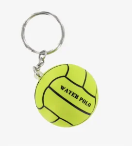 Custom Water Polo Keychain Stress Toys Imprinted Sport Squeeze Charm Promotional Bulk Gift