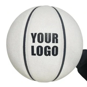 Custom White Leather Basketball Official Size 7 Size 6 Size 5 Training Basketball