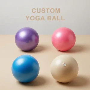Custom Yoga Balls High Quality Eco Friendly Pilates Stability Ball with Anti-Burst & Straw Inflation and Logo