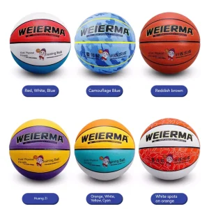 Custom Your Own Logo PU Cover Basketball Ball Sizes 3-7 Customizable Moisture Absorbent Natural Rubber Bladder