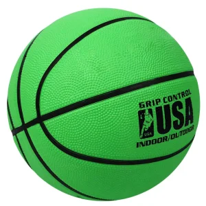 Custom logo Basketball Green Rubber Basketball Ball Size 3 4 5 Outdoor Game