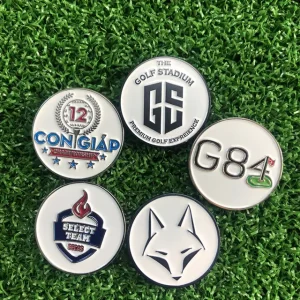 Custom logo Golf Accessories Club Metal Golf Ball Marker