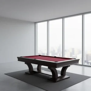 Customizable Durable Pool Table Real Leather Pockets Solid Wood Rails Slate Bed Ball Return System 7ft 8ft 9ft Sizes