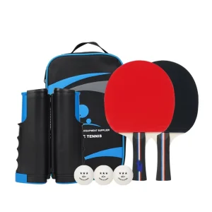 Customizable Durable Portable Table Tennis Set Wooden Handle Poplar Wood Baseboard Outdoor Sports Game Includes Two