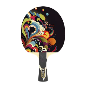 Customizable Durable Wood and Rubber Table Tennis Racket Single Item Ping Pong Product Category