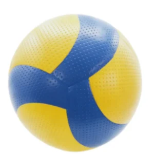 Customizable OEM ODM Size 5 PU Volleyball Yellow+Blue Eco-Friendly Soft Touch for Training or Outdoor Games
