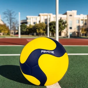 Customizable PSYCHE Premium PU Leather Volleyball with Uni Bladder and Cotton Wrapped Construction for Entertainment Matches