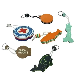 Customizable Shark Shape EVA Floating Keychain Personalized Marine Life Keyring Bespoke Beach Resort Souvenir Custom Made