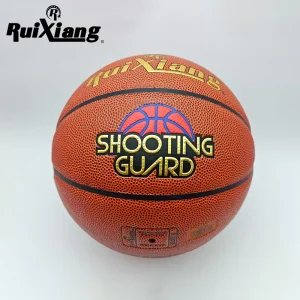 Customizable Size 7 Basketball Natural Rubber Bladder Durable PU Leather 580-620g Weight Exclusive Logo Text Icons