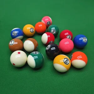 Customized 57.2mm 2 1 4″ Marble Logo Snooker Billiard Balls Pool Ball with Unique Design