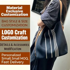 Customized Canvas Women’s Bag Fashionable Large Capacity Shoulder Bag New Simple Retro Crossbody Bag