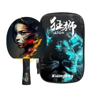 Customized Color Table Tennis Set with EVA Case Carbon Fiber Bottom Rackets for Training and Game
