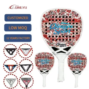 Customized Diamond Tennis Racket Padel Racket Carbon Fiber EVA Foam Core Lightweight Custom Logo