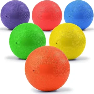 Customized Dodgeball Set for Kids and Adults Bouncing Kickballs and Handball Outdoor Indoor Use Includes Pump and Mesh Storage Bag