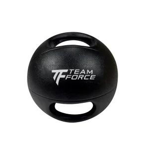 Customized High Quality Price Fitness Exercise Workout Weight Rubber Double Grip Medicine Ball With Two Handles