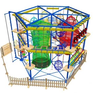 Customized High Rope Courts Climbing Nets Trampolines Zip Lines Children’s Adventure Indoor Playground Equipment