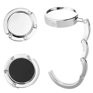 Customized Instant Portable Desktop Metal Purse Hook Bag Hanger Holder Folding Matte Finish Custom Logo Modern