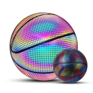 Customized Logo Basketball Size 7 Glow Reflective Basketball