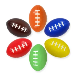 Customized Logo Color Mini PU High Quality 16g Stress Relief Rugby Ball American Football Shape