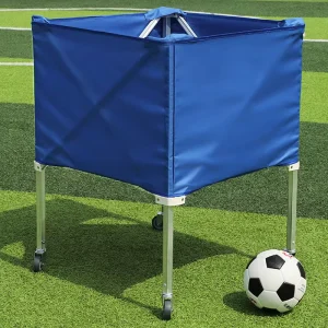 Customized Logo Portable Ball Cart with Wheels for Volleyball Basketball Football Tennis Accessories