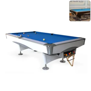 Customized Modern White Pool Table 7ft 8ft 9ft 9 ball Size Complete Family Set Including Cue and All Accessories
