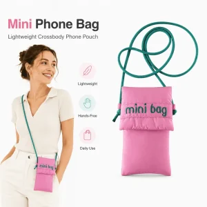 Customized Nylon Lightweight Women’s Mini Crossbody Phone Bag Cell Phone Down Feather Mobile Phone Bag