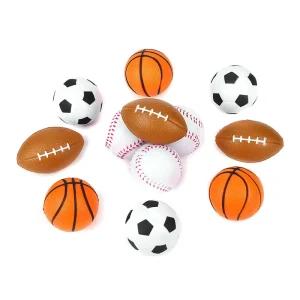 Customized PU Foam Softball Tennis Rugby Volleyball Basketball Baseball Soccer Anti Stress Relief Custom Logo Sports Stress Ball