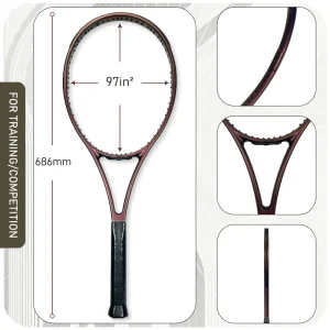 Customized Professional Chameleon Series Carbon Fiber Tennis Racket for Training 97
