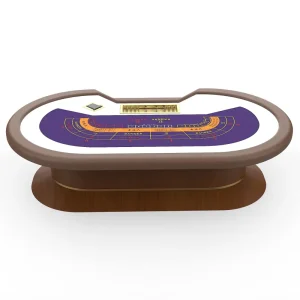 Customized Punto Banco Professional Oval Antique Wooden Gaming Baccarat Casino Betting Poker Tables