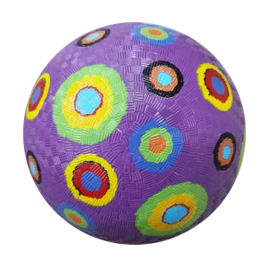 Customized Purple Circle Rubber Dodge Ball Colorful Playground Sports & Entertainment Ball with Custom Logo Design