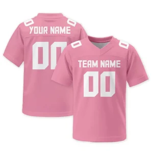 Customized Short Sleeve American Football & Rugby Jerseys Quick Dry Breathable Polyester for Kids Youth for Boys Girls